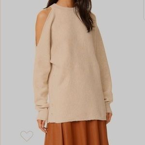 Tibi cold shoulder cutout sweater M